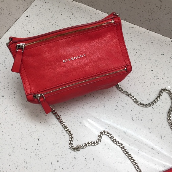 GIVENCHY Red Sugar Goatskin Mini Chain Pandora Bag - Picture 7 of 16